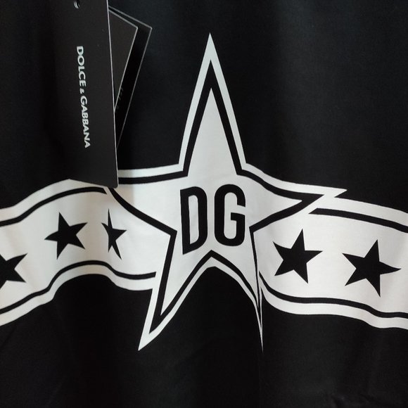 Dolce & Gabbana Black Star Printed T-Shirt